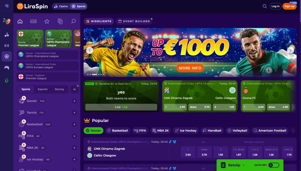 lire spin sports betting